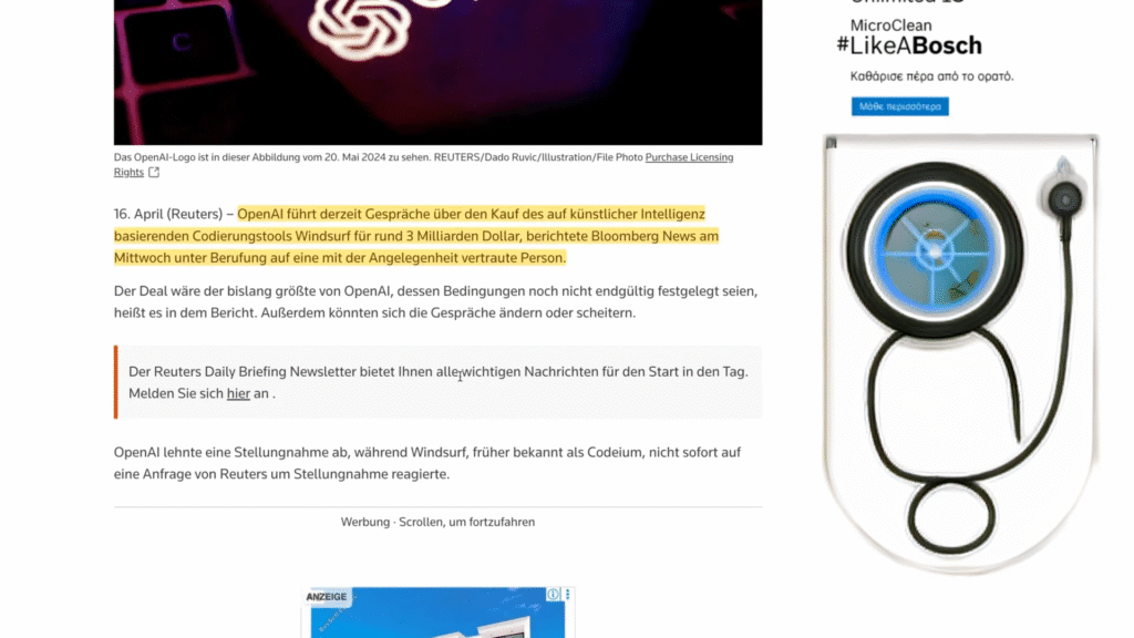 OpenAI Übernahmepläne für Windsurf